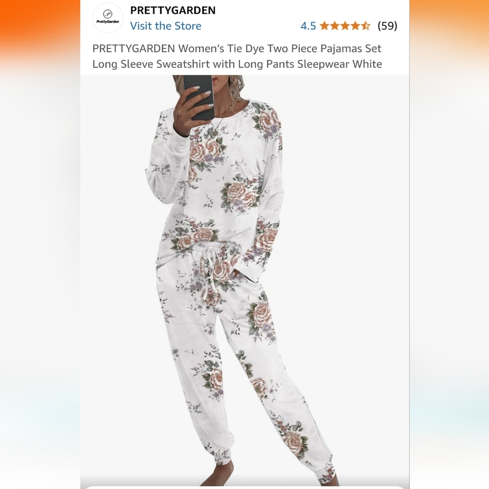 PRETTYGARDEN XL Women’s Two Piece Pj Set Long Sleeve Sweatshirt with Long Pants